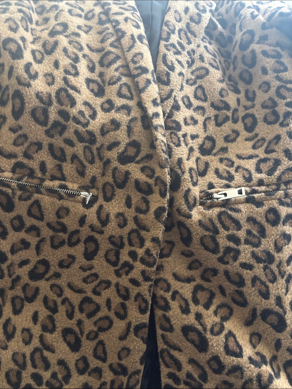 Kendall & Kylie Leopard Print Coat - Brown & Black - Picture 4 of 4